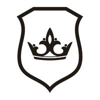 crown shield emblem vector