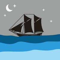 sailing boat vector design