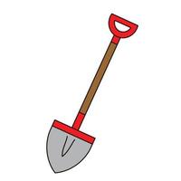 shovel tool dig the hole vector