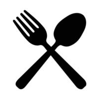 spoon and fork icon vector