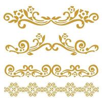 floral border ornament vector design