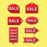 set of sale tag vector design