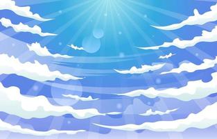 Blue Sky with Sunlight Panorama Concept vector