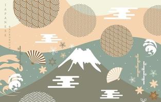 Japanese Culture Pattern Concept Background vector