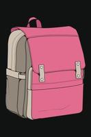 Vector Colorful Backpacks. Backpacks for schoolchildren, students, travellers and tourists. Back to School rucksack flat vector illustrations isolated on white.