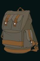 Vector Colorful Backpacks. Backpacks for schoolchildren, students, travellers and tourists. Back to School rucksack flat vector illustrations isolated on white.