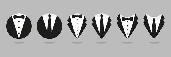 iconos de la colección de caballero mayordomo. símbolos de empresario vectorial vector