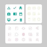 conjunto de iconos modernos de líneas finas. esbozar signos aislados para móviles y web. pictogramas de alta calidad. conjunto de iconos lineales de negocios, vector