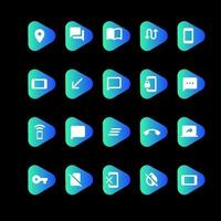 Communication and contact ui icons Design vector