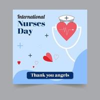 International nurses day social media post nurse webinar for social media post, doctor banner template geometric shape design for attractive abstract elements post background space for text vector