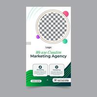 Digital marketing social media story layout business webinar for social media post, business stories template geometric shape design for attractive abstract elements post background space for text vector