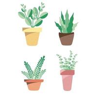 Set of plants. vector