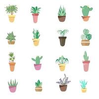 Set of plants. vector