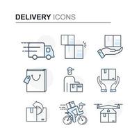 delivery icon and logistic icon vector