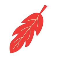 Autumn leaf with tree on isolated background. Autumn time. Elements for design, logo, icon. Vector. vector