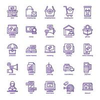 Ecommerce icon pack for your website design, logo, app, UI. Ecommerce icon basic line gradient design. Vector graphics illustration and editable stroke.