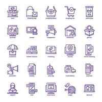 paquete de iconos de comercio electrónico para el diseño de su sitio web, logotipo, aplicación, ui. icono de comercio electrónico diseño de gradiente de línea básica. ilustración de gráficos vectoriales y trazo editable. vector