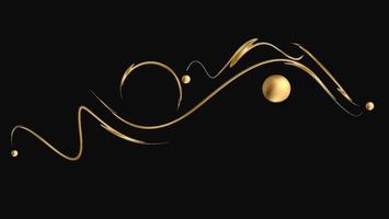 Modern background with abstract Gold elements and dynamic shapes vector