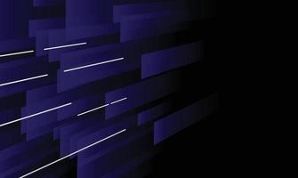 Abstract blue lines perspective with white light line on dark background. vector