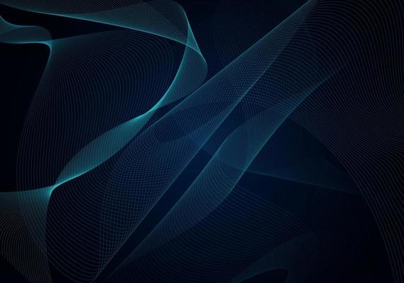 Abstract blue wave lines background. Vector illustration.