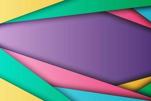 Abstract colorful stripes overlapping layer with paper style background. Vector. vector