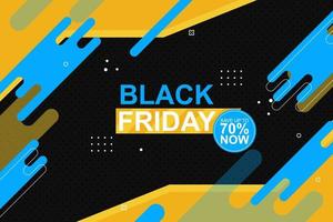 Black friday banner background with flat rounded shape. Vector. vector