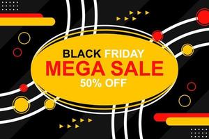 Black friday banner background with geometric style. Vector. vector