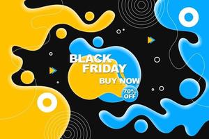 Black friday banner background with fluid shape. Vector. vector