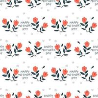 Hand drawn happy mothers day pattern. vector