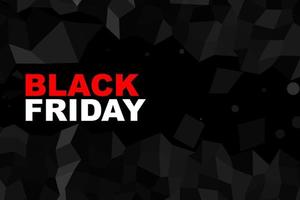 Black friday banner background with low poly style. Vector. vector