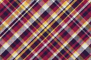 Tartan plaid pattern with texture and retro color. vector