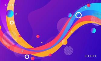 Abstract colorful gradient wave shape background. vector