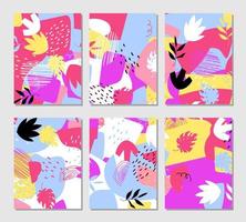 Abstract colorful trendy style floral background. vector