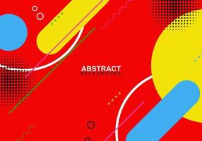 Abstract colorful geometric banner background with memphis elements. Vector. vector