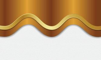 Gray background with abstract bronze and golden wave line stripes . vector