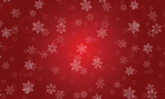 Abstract christmas snow flakes on red background. vector