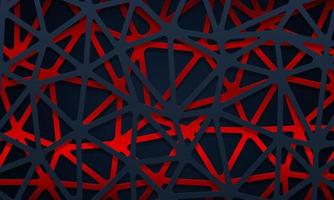 Abstract dark blue and red geometric lines overlapping layer background. vector