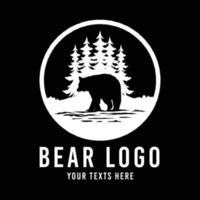 wild bear adventure sign vector