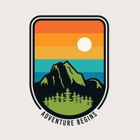 Vintage Adventure badge logo vector