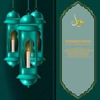 vector illustration ramadan lentern background good for ramadan greeting card, ramadan background content, printing etc.