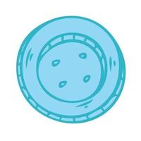 Button for sewing. Fashion designer tool. Vector illustration.