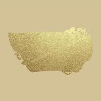 Vector gold paint stroke. Abstract gold glittering textured art illustration.