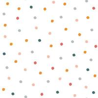 A simple abstract seamless pattern with chaotic multicolored dots. Minimal simple print. Vector graphics.