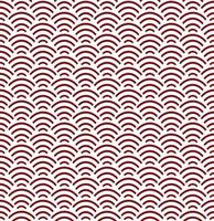 Abstract seamless pattern in eastern asian style. Japanese wave dark red ornament on white background. Simple geometric texture for AAPI heritage month. vector
