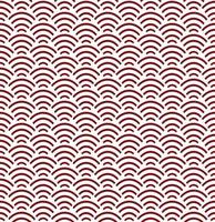 patrón abstracto sin costuras en estilo asiático oriental. ornamento rojo oscuro de onda japonesa sobre fondo blanco. textura geométrica simple para el mes de la herencia aapi. vector