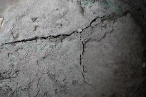 Cracked land due to earthquake photo