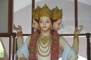Indian Hindu God Brahma with his three head photo
