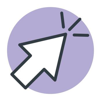 Conceptos de clic de flecha vector