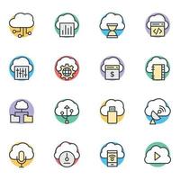 conceptos de carga en la nube vector