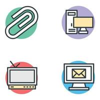 Trendy Paperclip Concepts vector